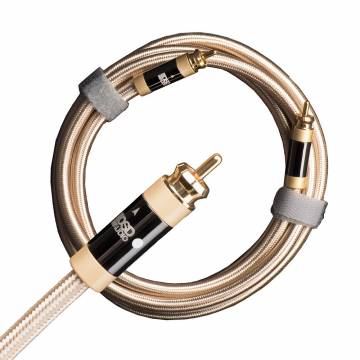 Unbalanced Subwoofer Cable, RCA Male to Male, High-Performance Single Aurum Series [3.2FT - 49.2FT]